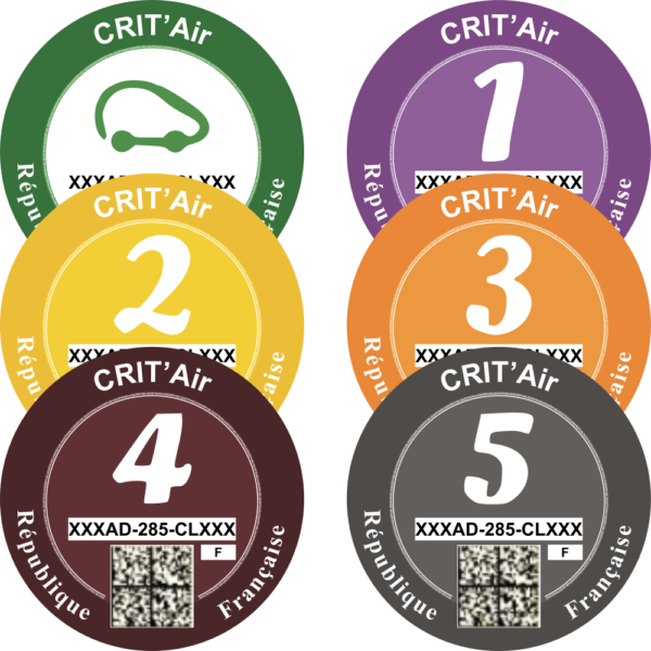 Crit Air Sticker France